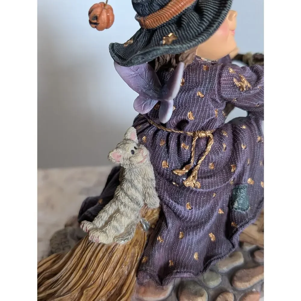 Boyds Bears Wee Folkstone Hilda Witch in Training w Scaredy Cat & Ezra Figurine